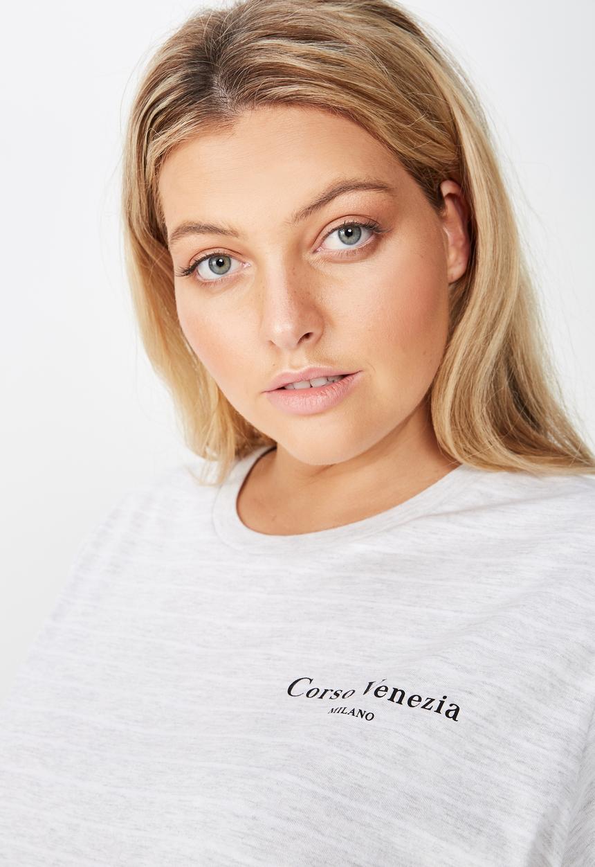 Cotton On - Curve grapic corso venezia - grey & white 