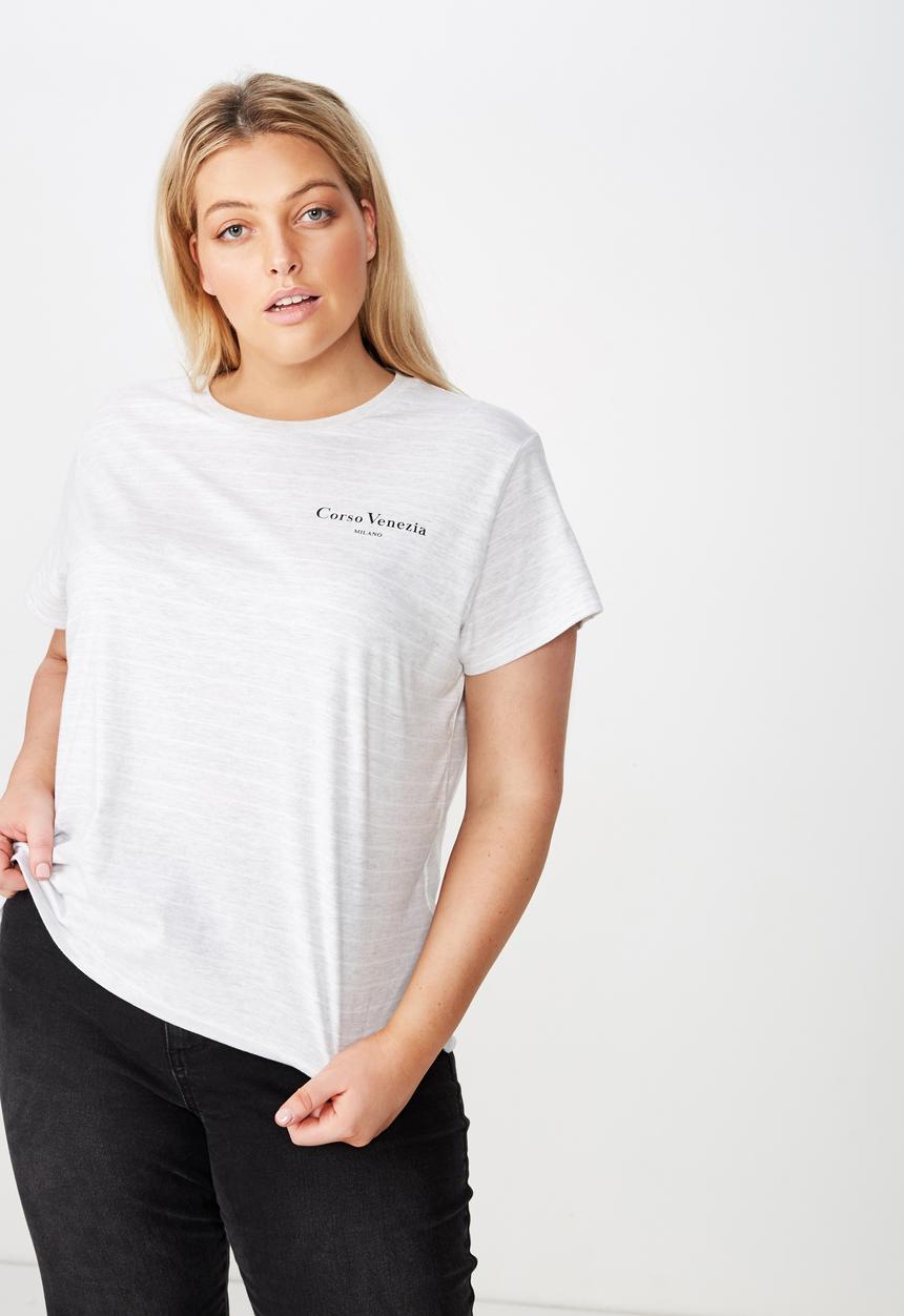 Cotton On - Curve grapic corso venezia - grey & white 