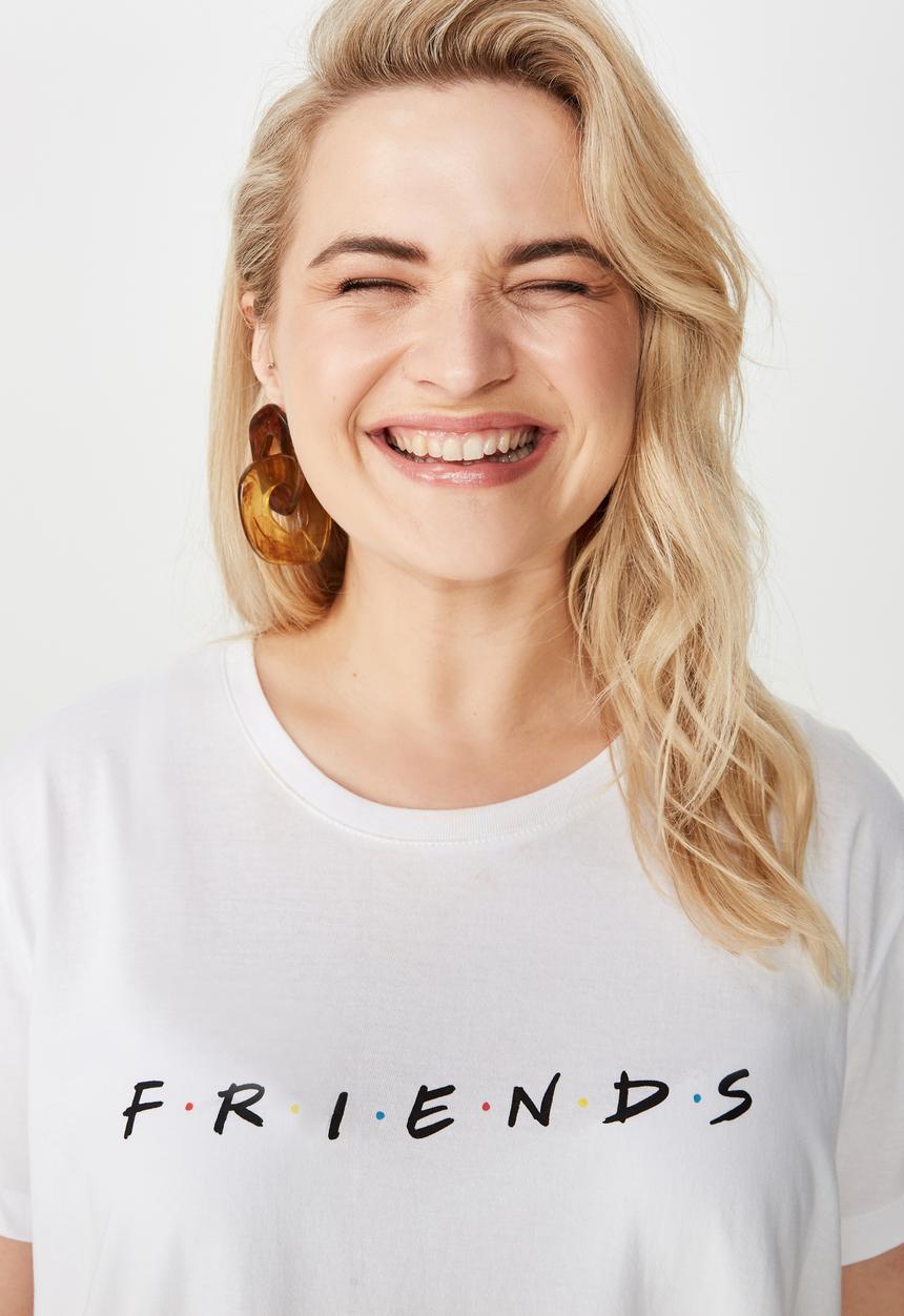 Cotton On - Curve graphic license tee - white 