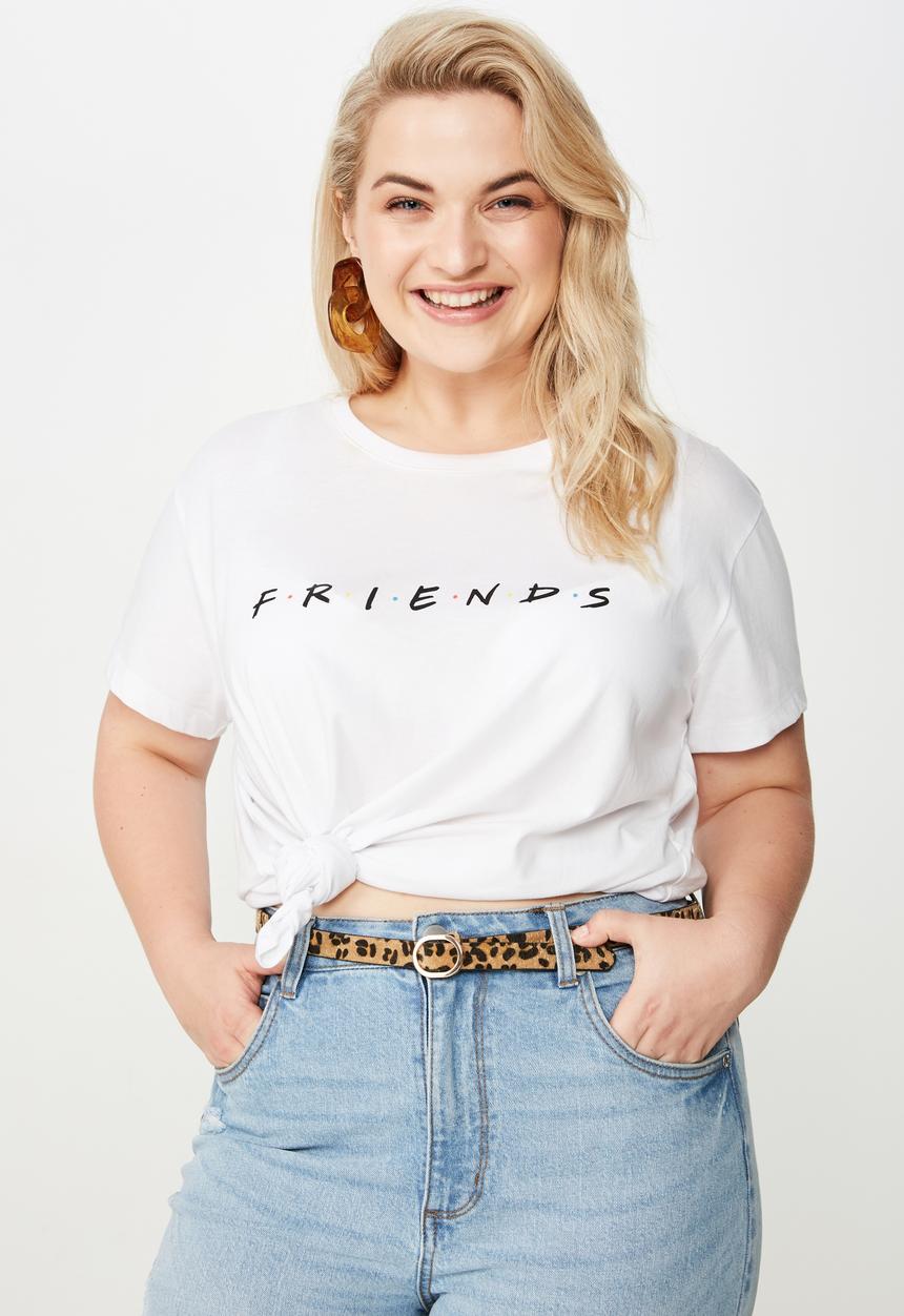 Cotton On - Curve graphic license tee - white 