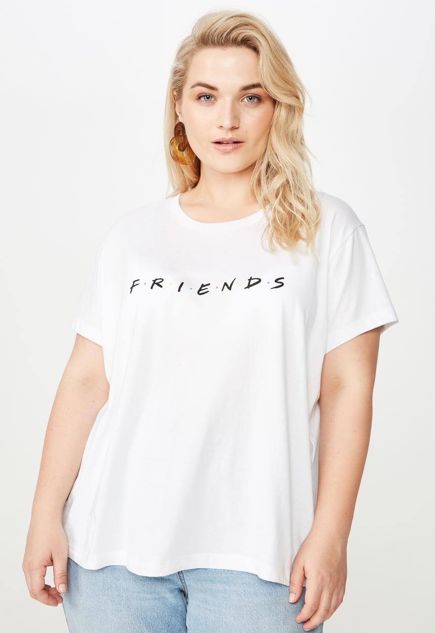 Cotton On - Curve graphic license tee - white 