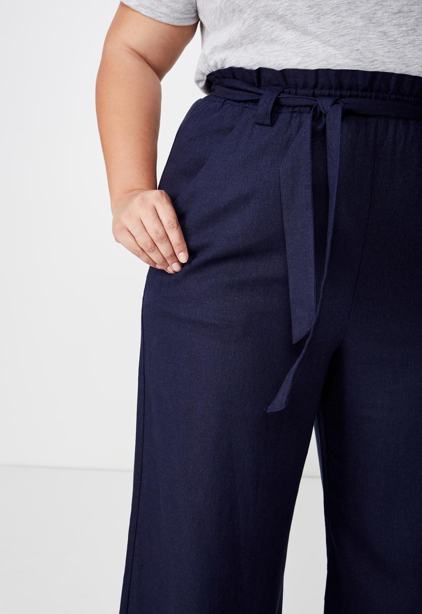 Cotton On - Curve paper bag culotte - navy