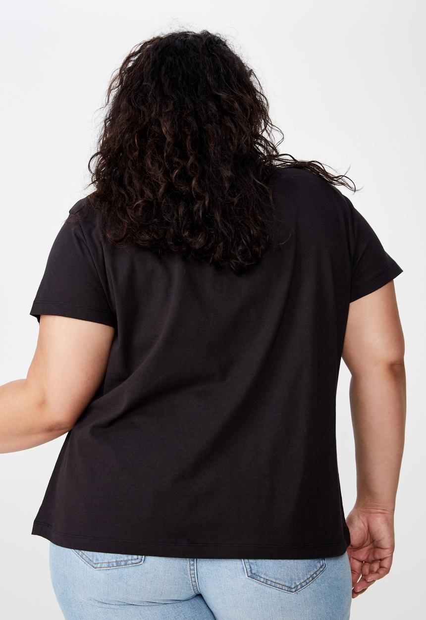 Cotton On - Curve graphic license te - friends logo black