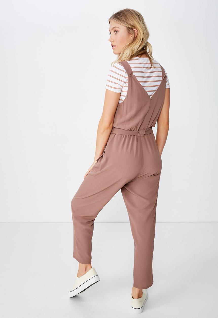 Cotton On - Woven Jilian strappy jumpsuit - pink 