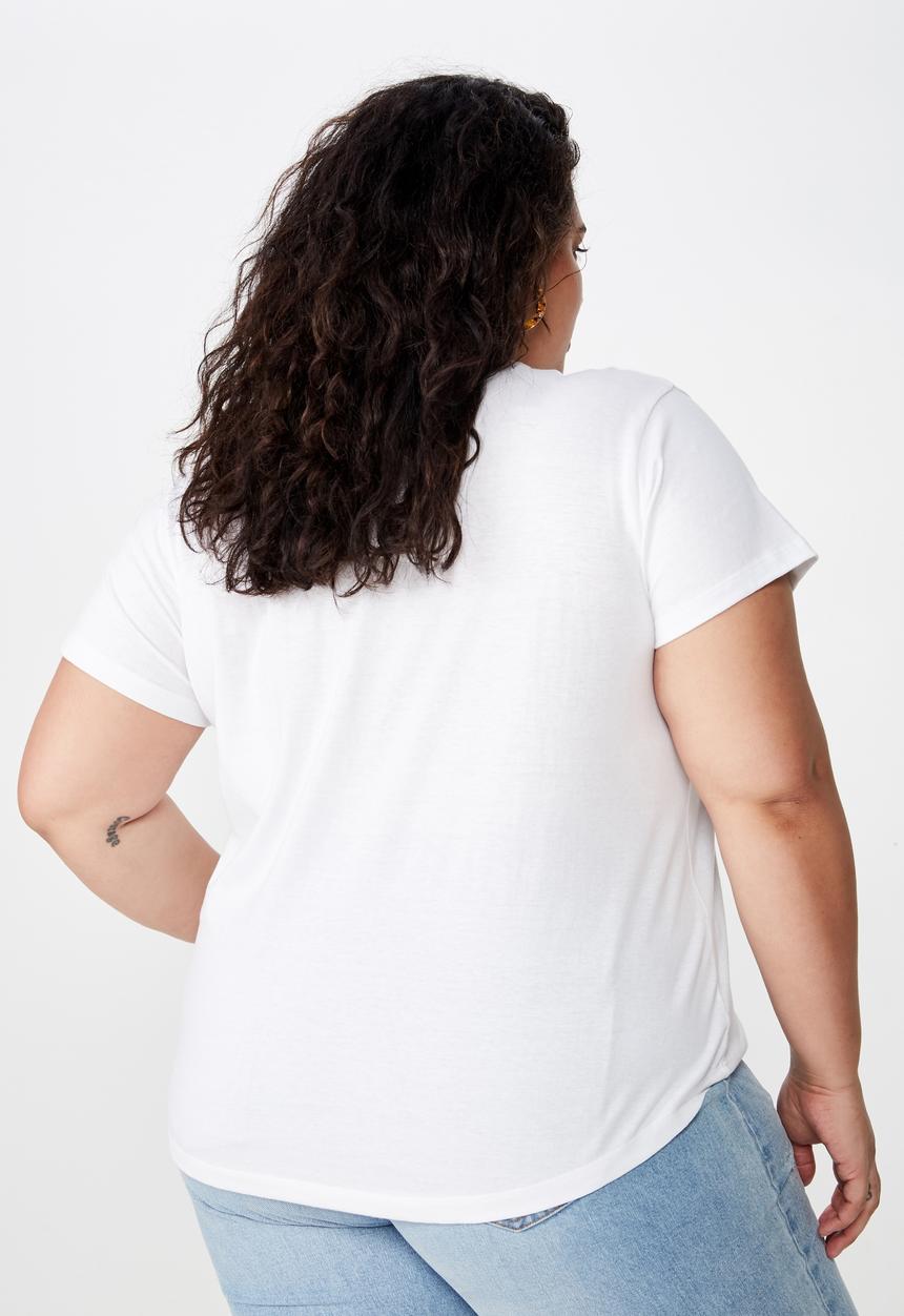 Cotton On - Curve graphic tee NYC - white