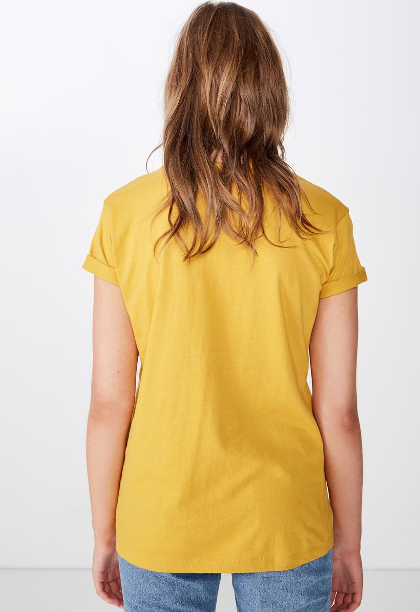 Cotton On - Classic slogan T-shirt luxe studio - yellow 