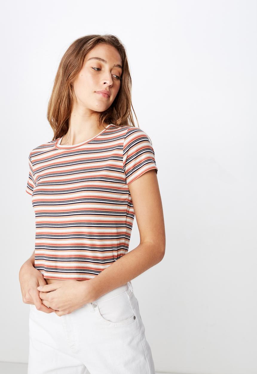 Cotton On - The baby tee nic stripe - multi
