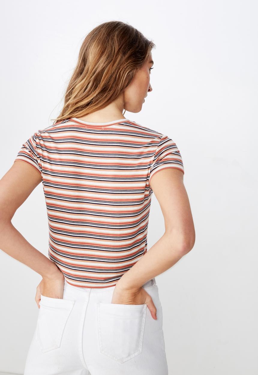 Cotton On - The baby tee nic stripe - multi