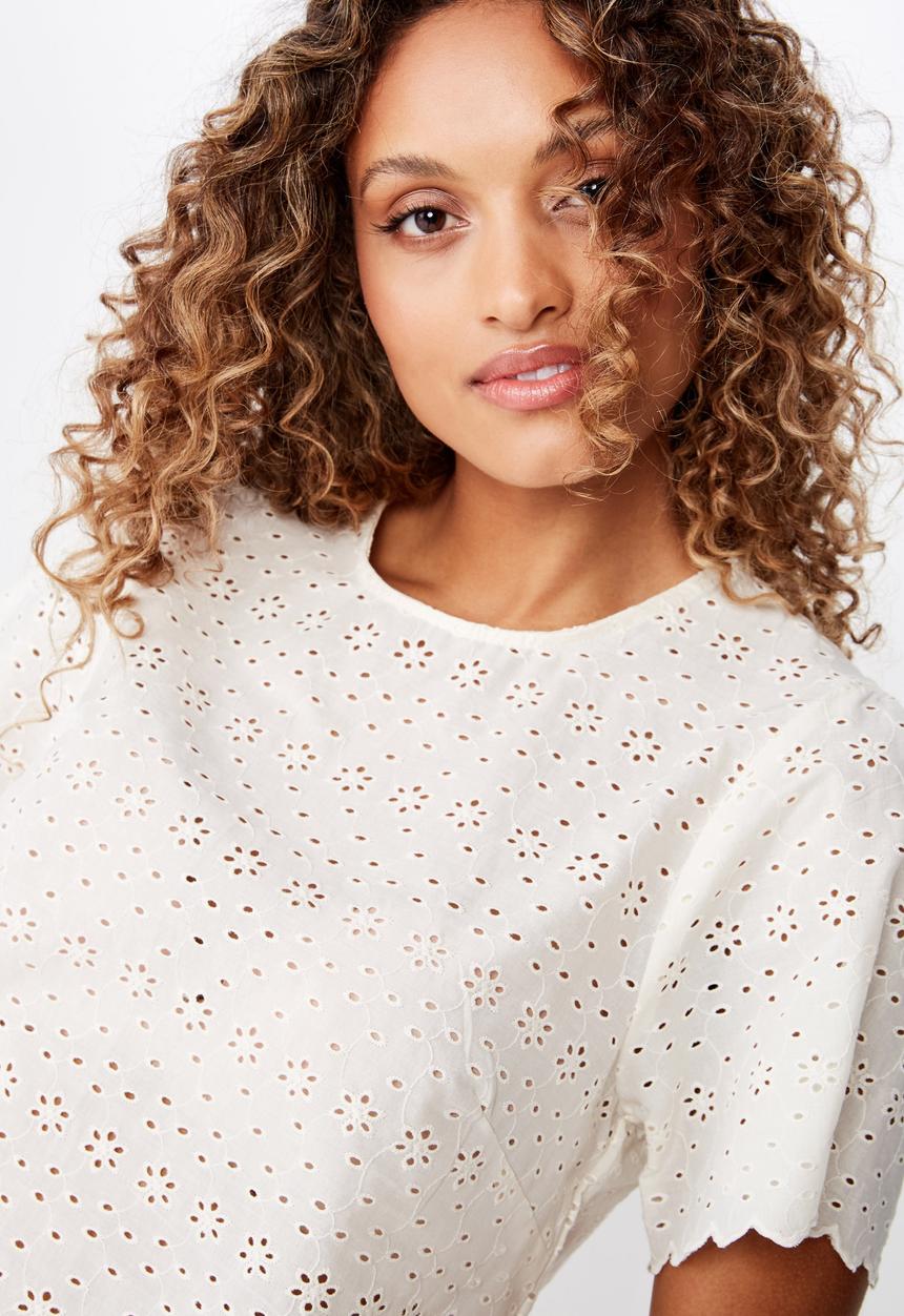 Cotton On - Billy short sleeve blouse - cream 