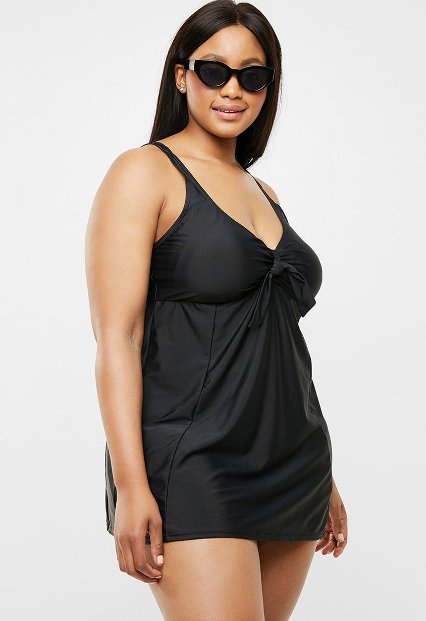 Quayside - Tie front skirt dress suit - black