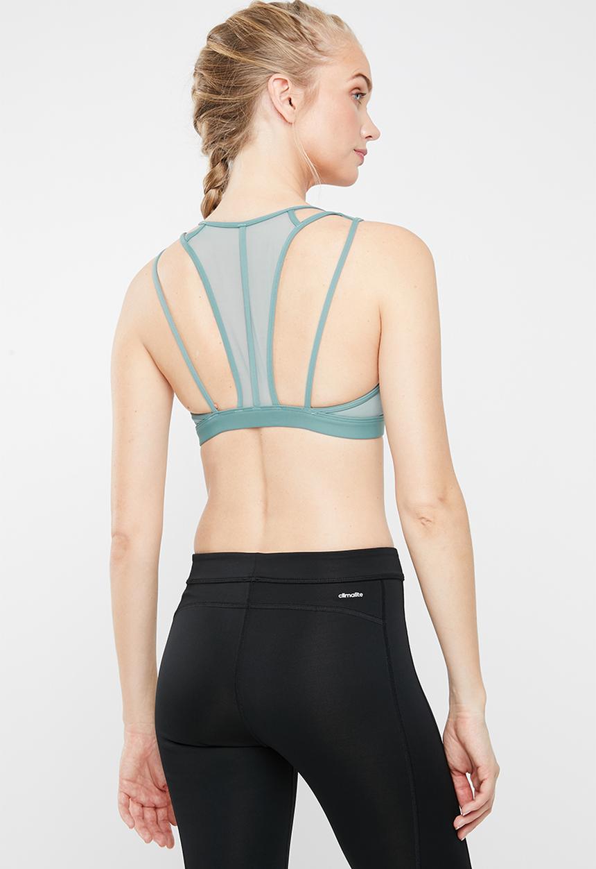 Reebok - Franchise strappy bra - green 