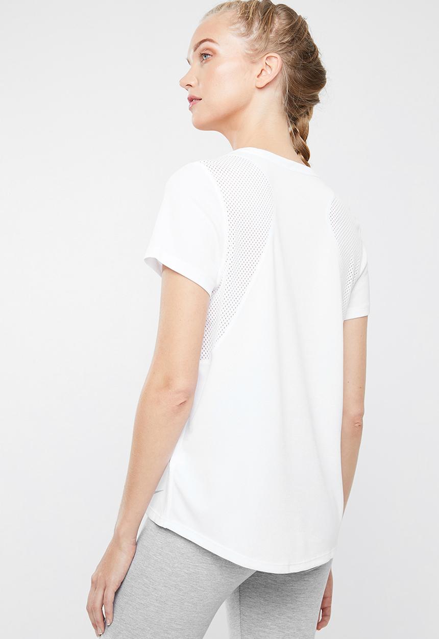 Nike - Nike short sleeve running top - white