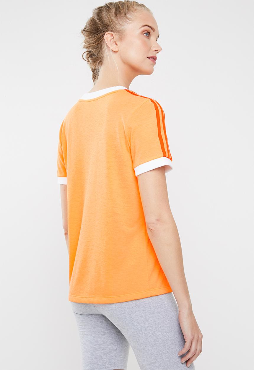 adidas Originals - 3 Stripe tee - orange
