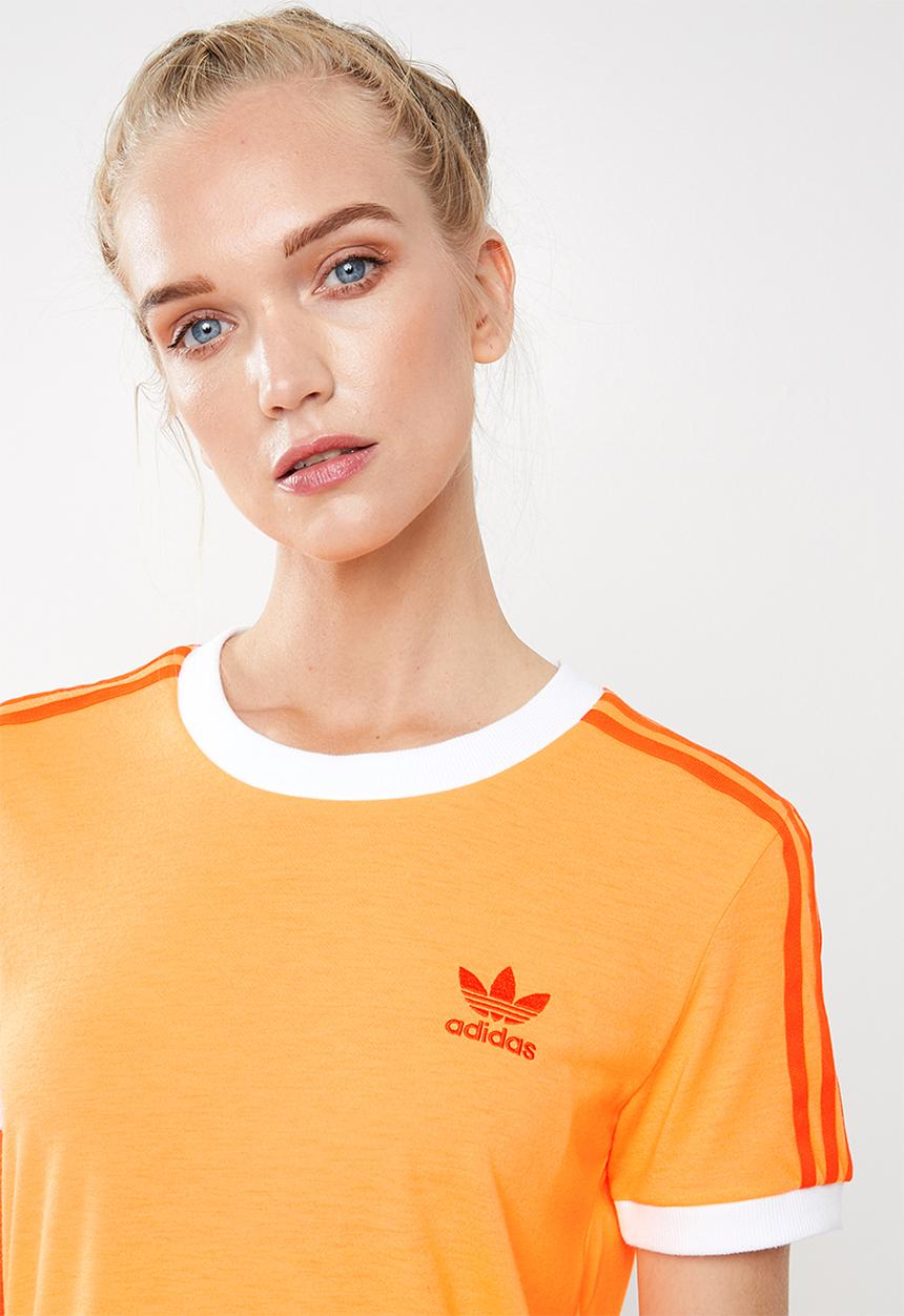 adidas Originals - 3 Stripe tee - orange