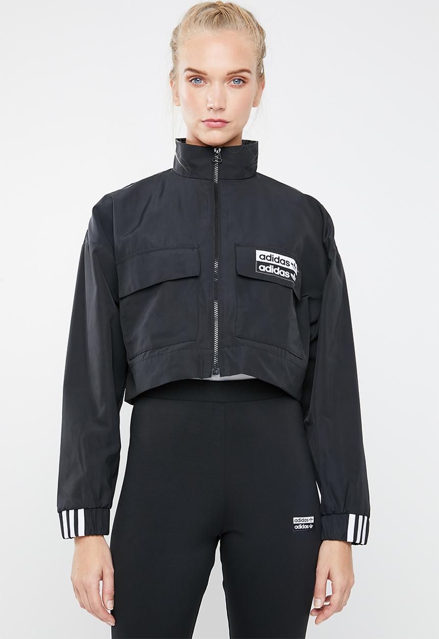 adidas Originals - Cropped tracktop - black