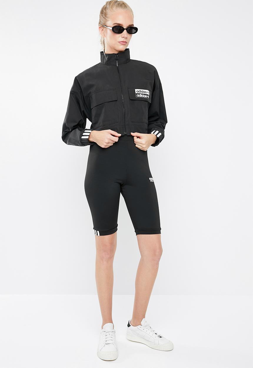 adidas Originals - Cropped tracktop - black