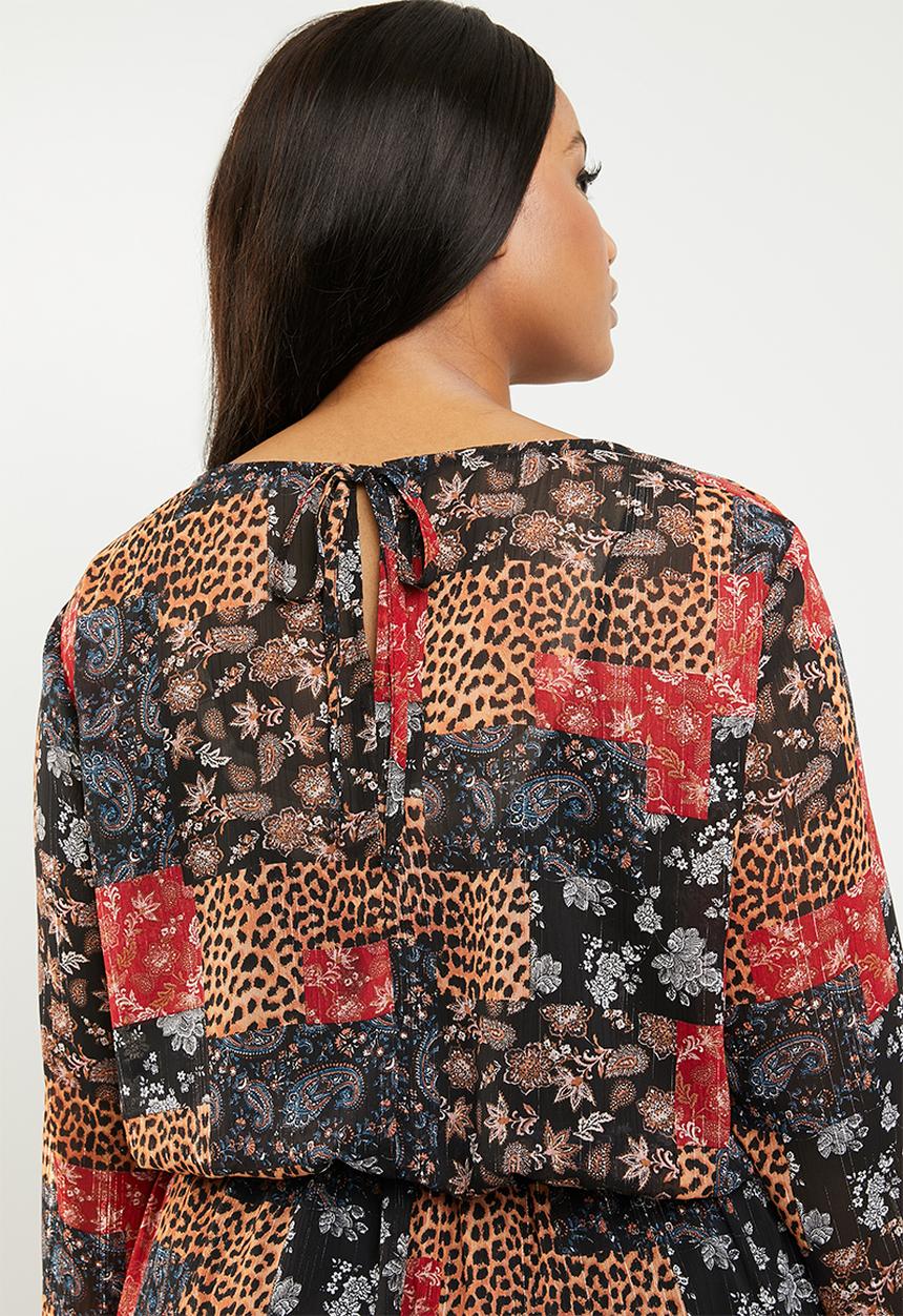 edit Plus - Peasant dress - multi 