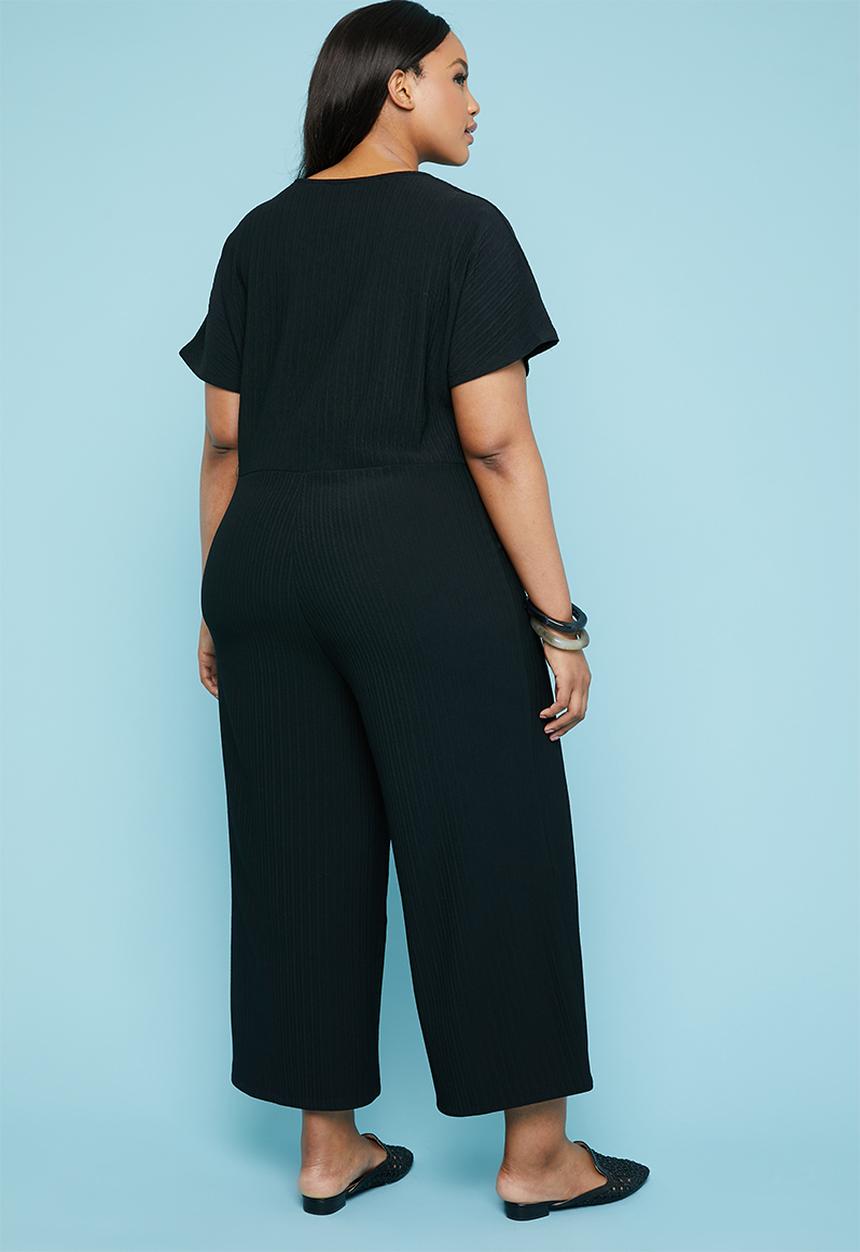 Superbalist - Button through jumpsuit - black