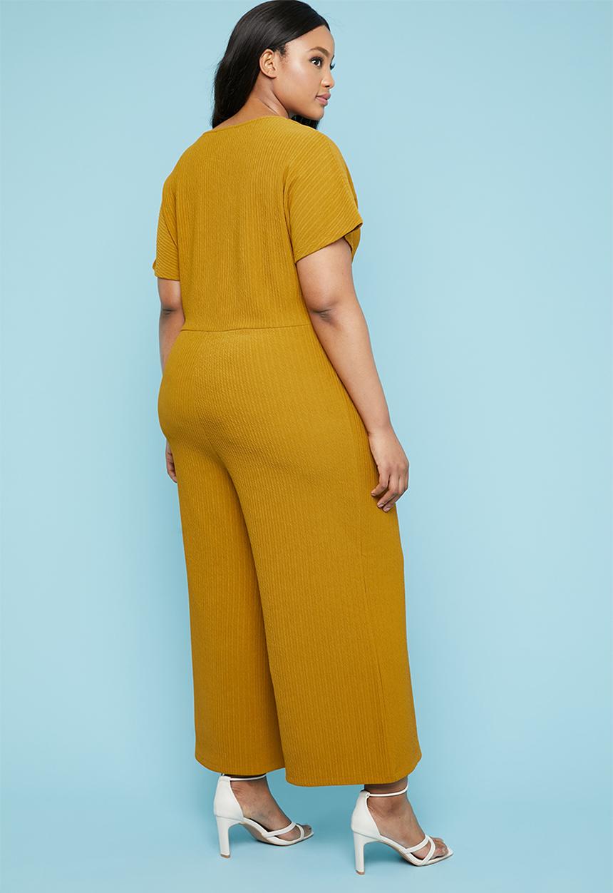 Superbalist - Button through jumpsuit - yellow