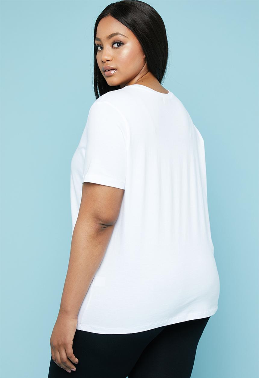 Superbalist - Placement printed tee (plus) - white
