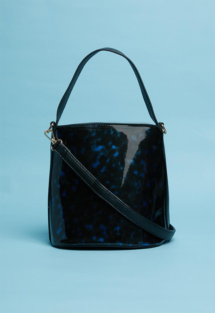 Superbalist - Patent perspex bag - blue & black