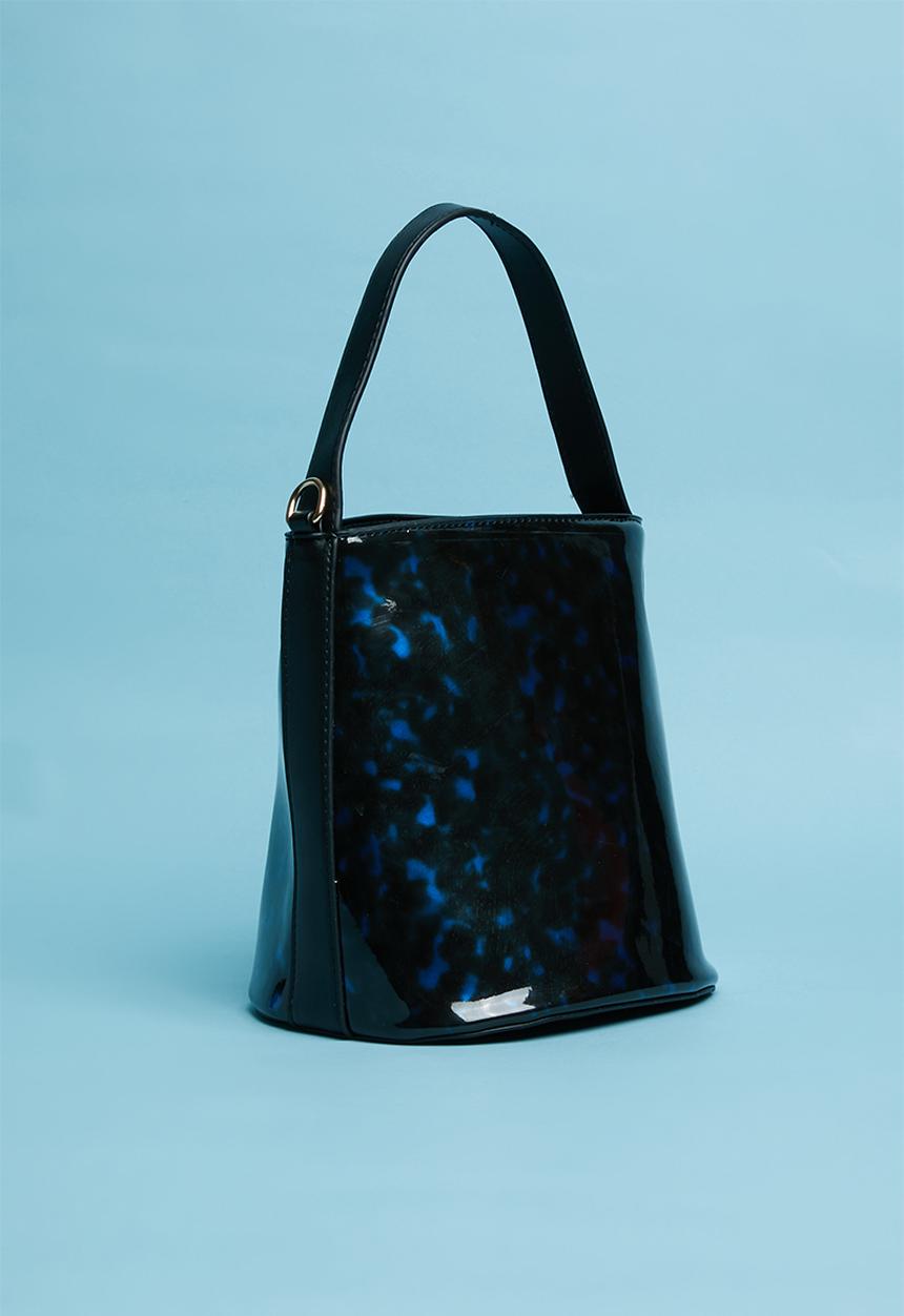 Superbalist - Patent perspex bag - blue & black