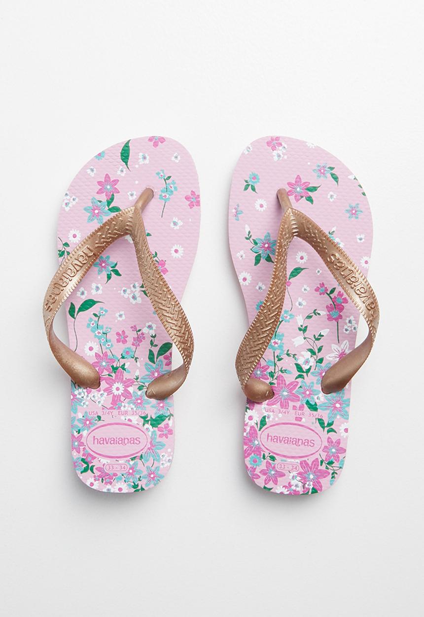 Havaianas - Flores flip flops - pink & gold