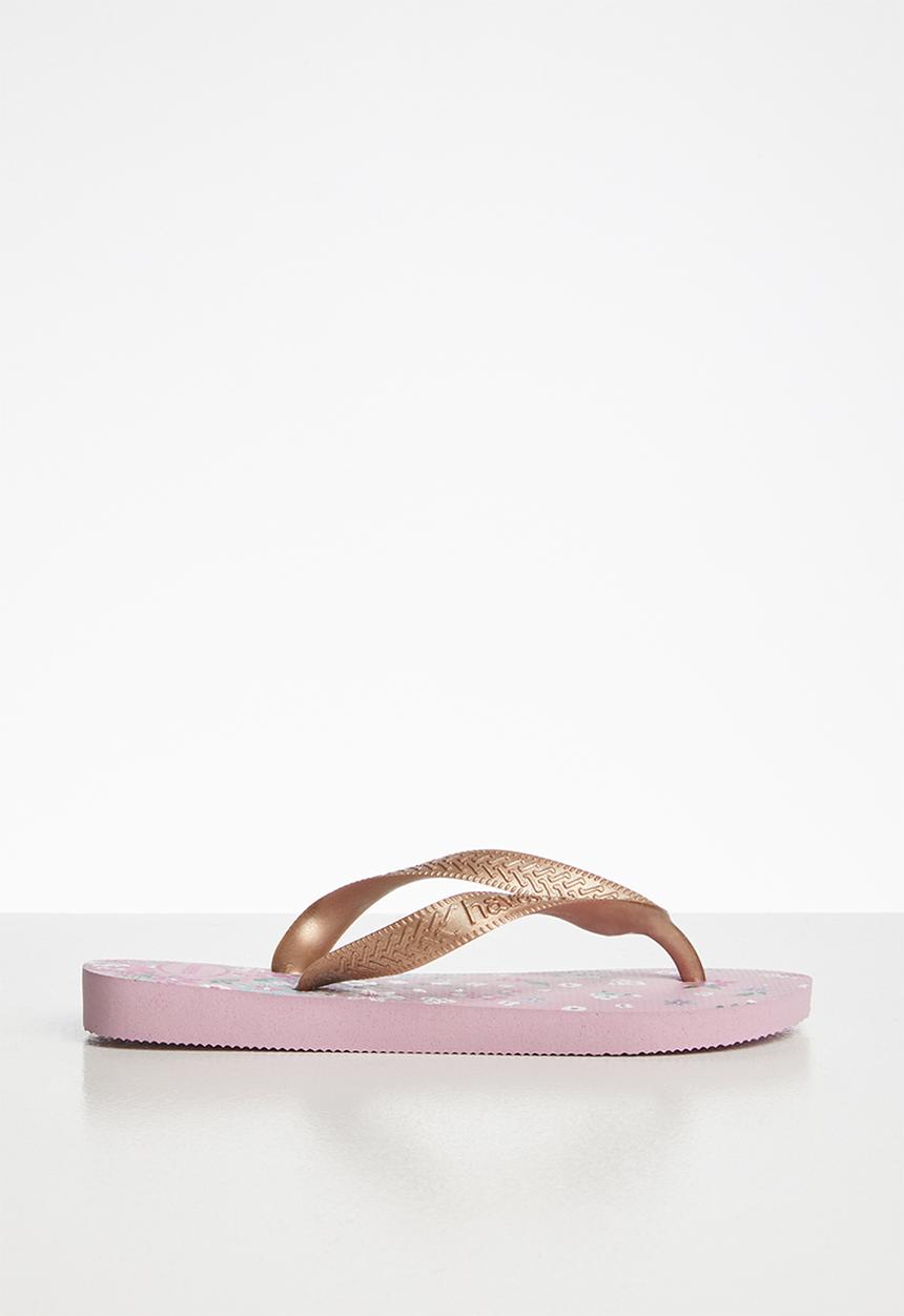 Havaianas - Flores flip flops - pink & gold