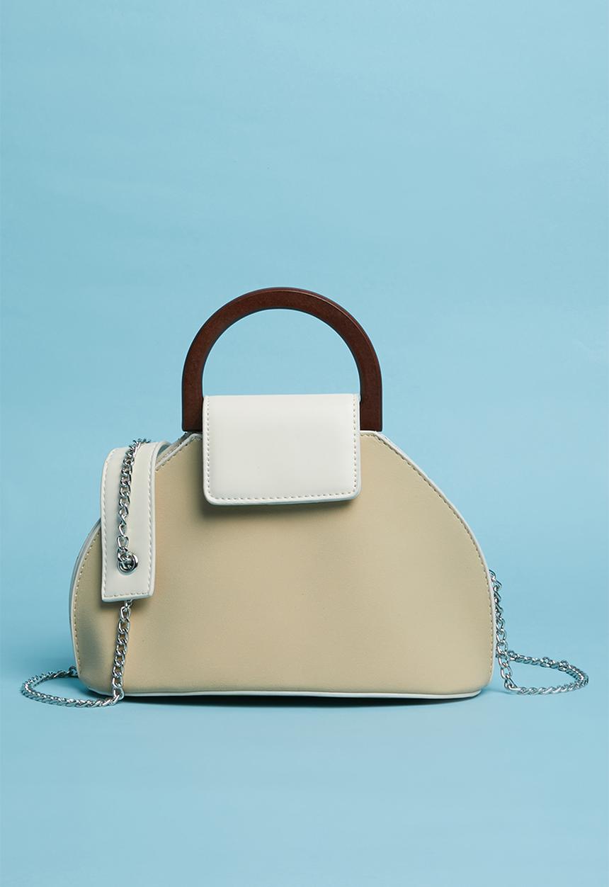 Superbalist - Melody wood handle bag - beige
