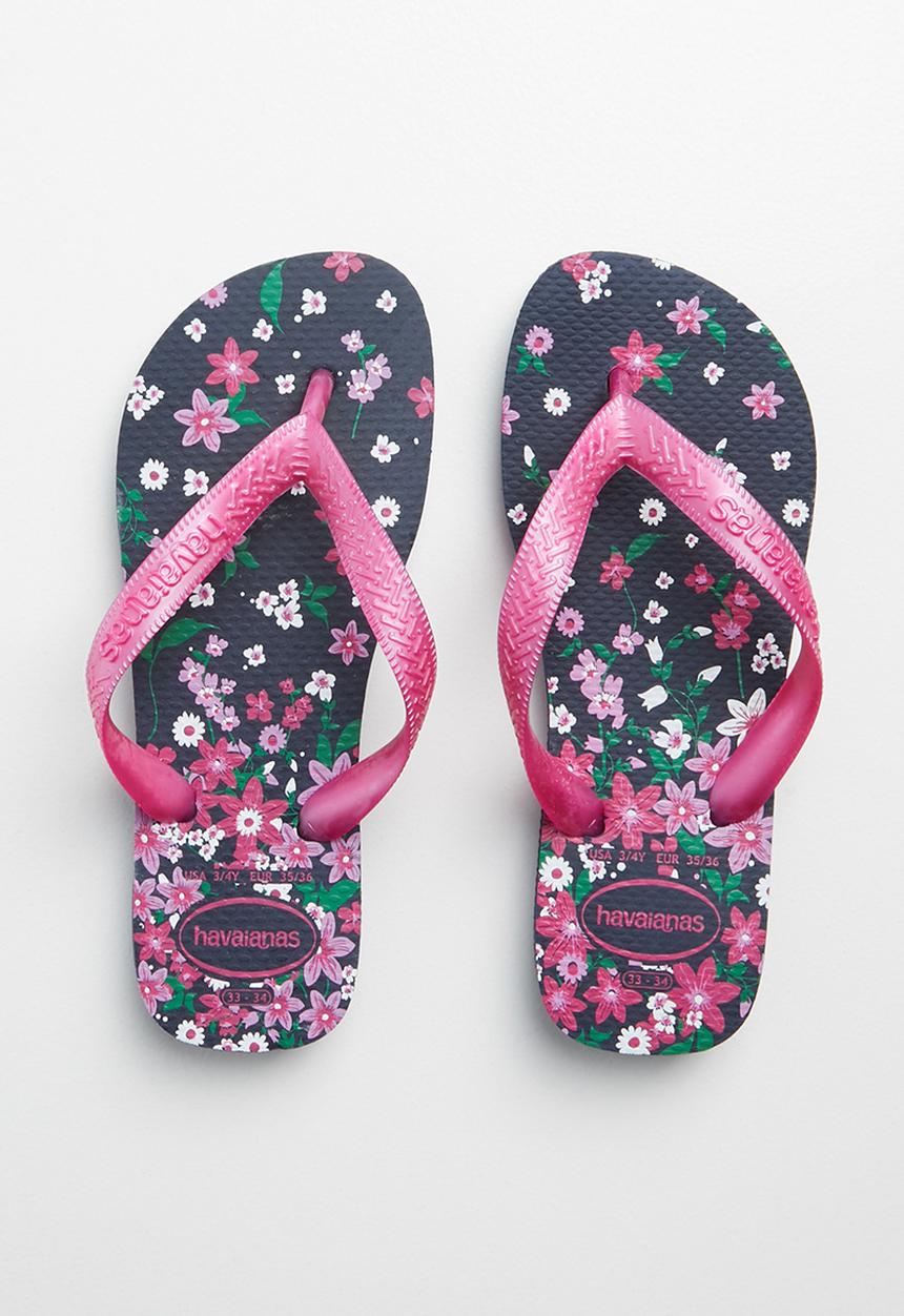 Havaianas - Flores flips flops - navy & pink