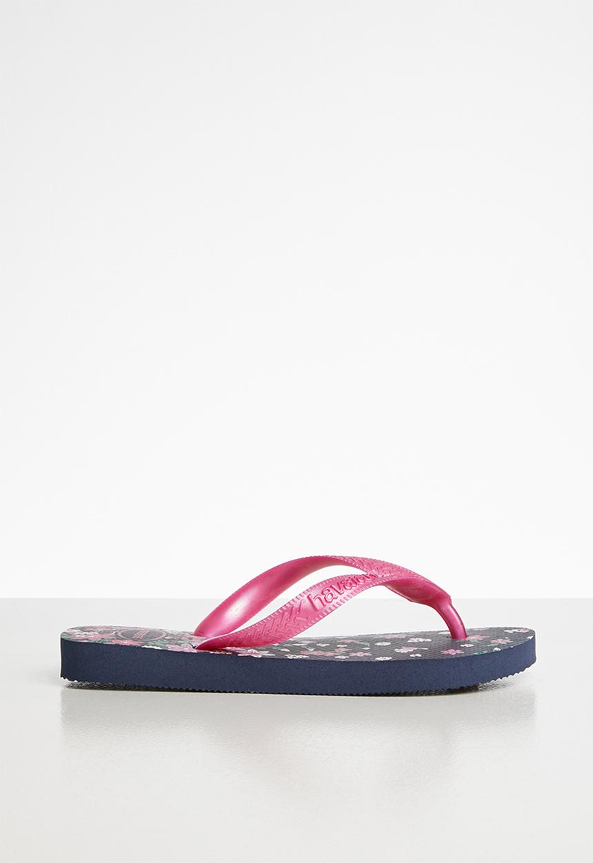 Havaianas - Flores flips flops - navy & pink