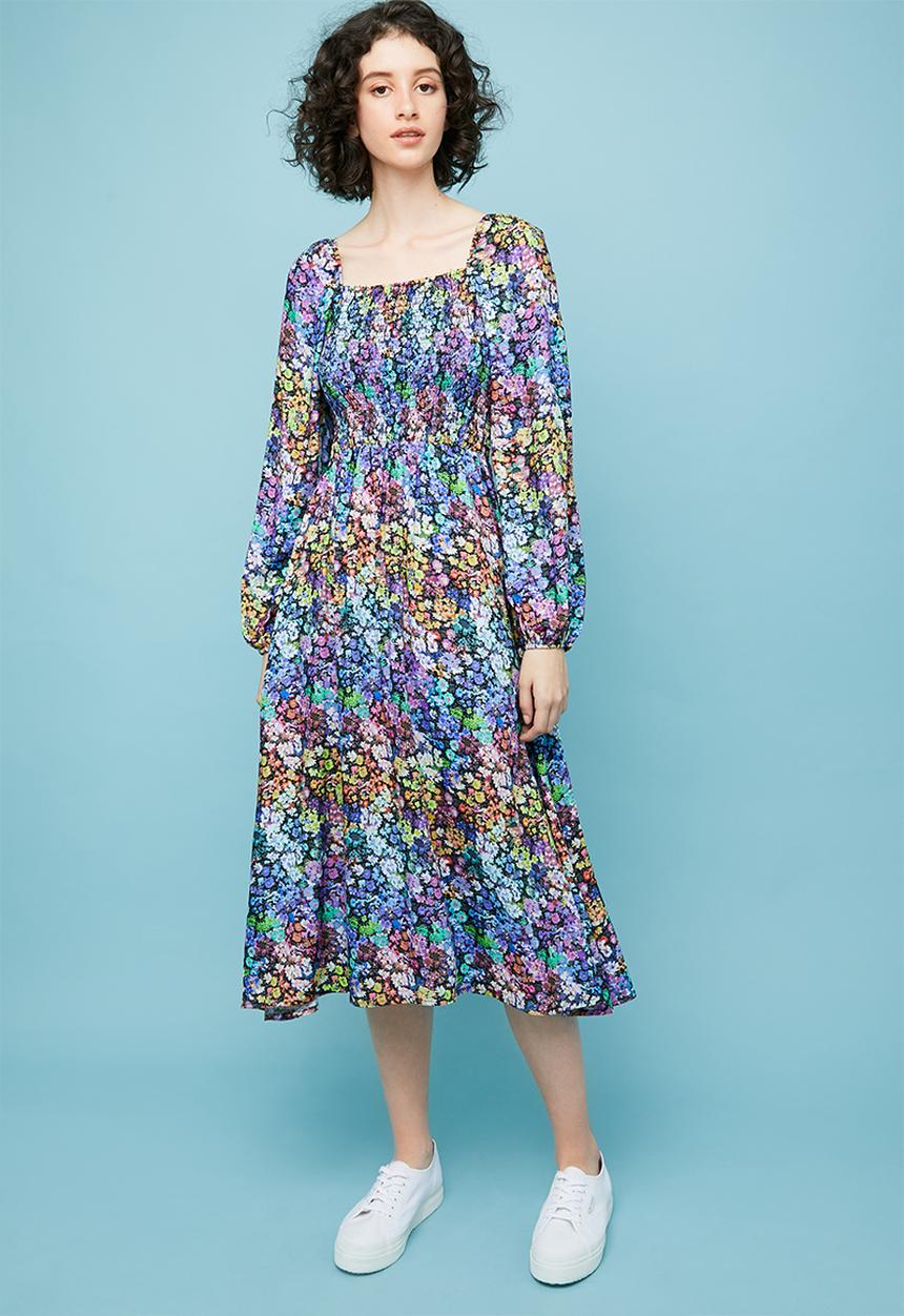 Superbalist - Square neck midi dress - multi