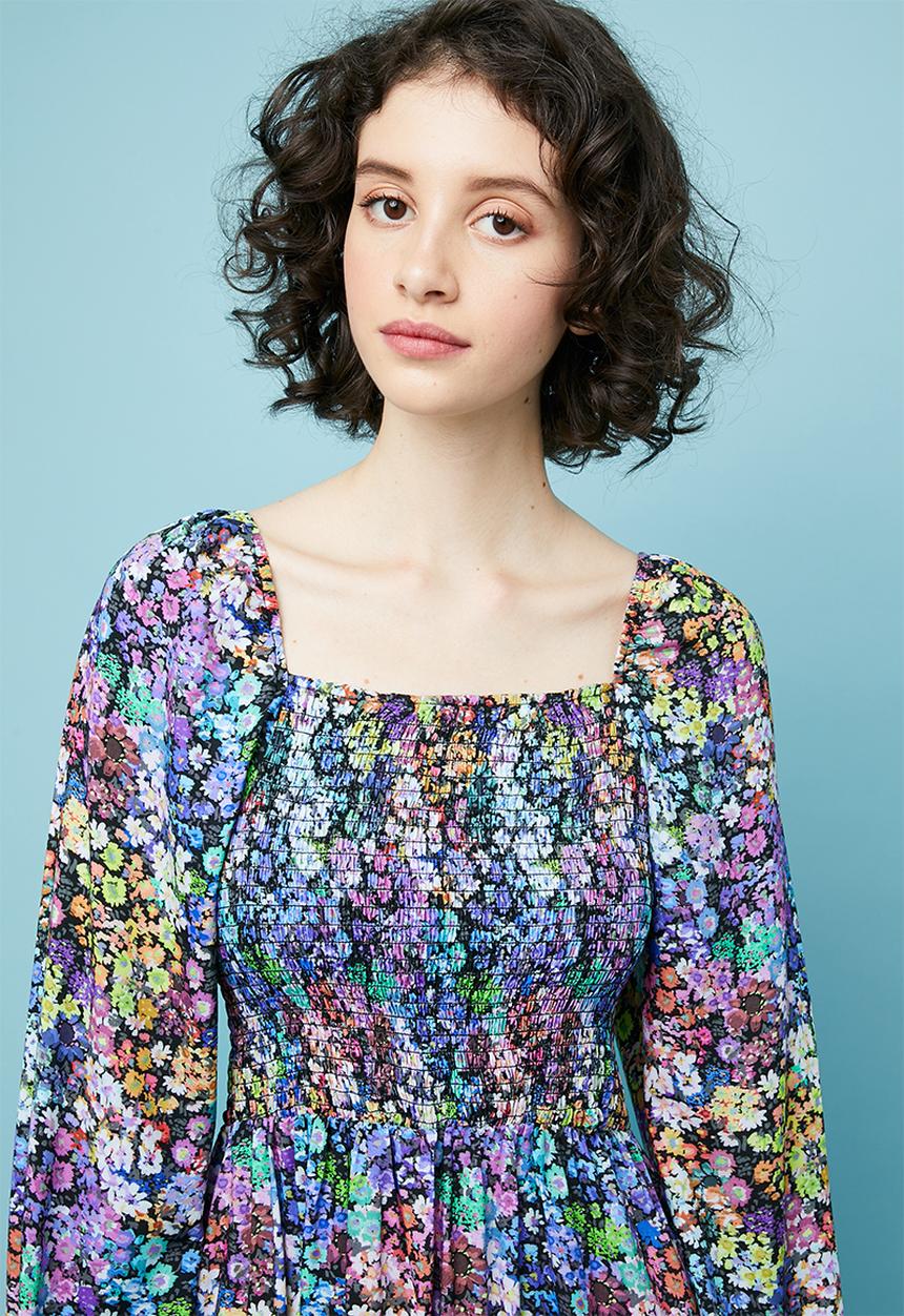Superbalist - Square neck midi dress - multi