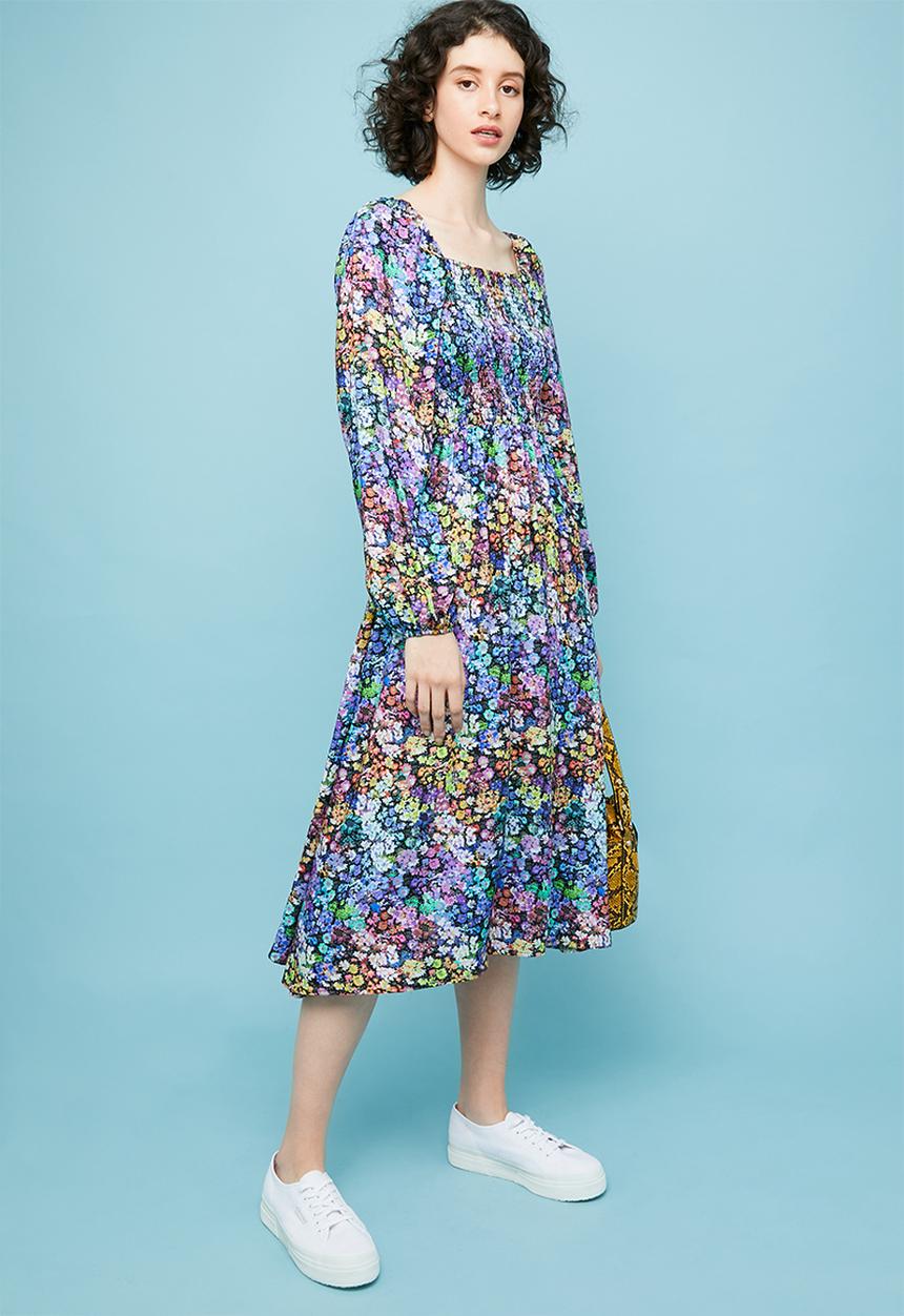 Superbalist - Square neck midi dress - multi