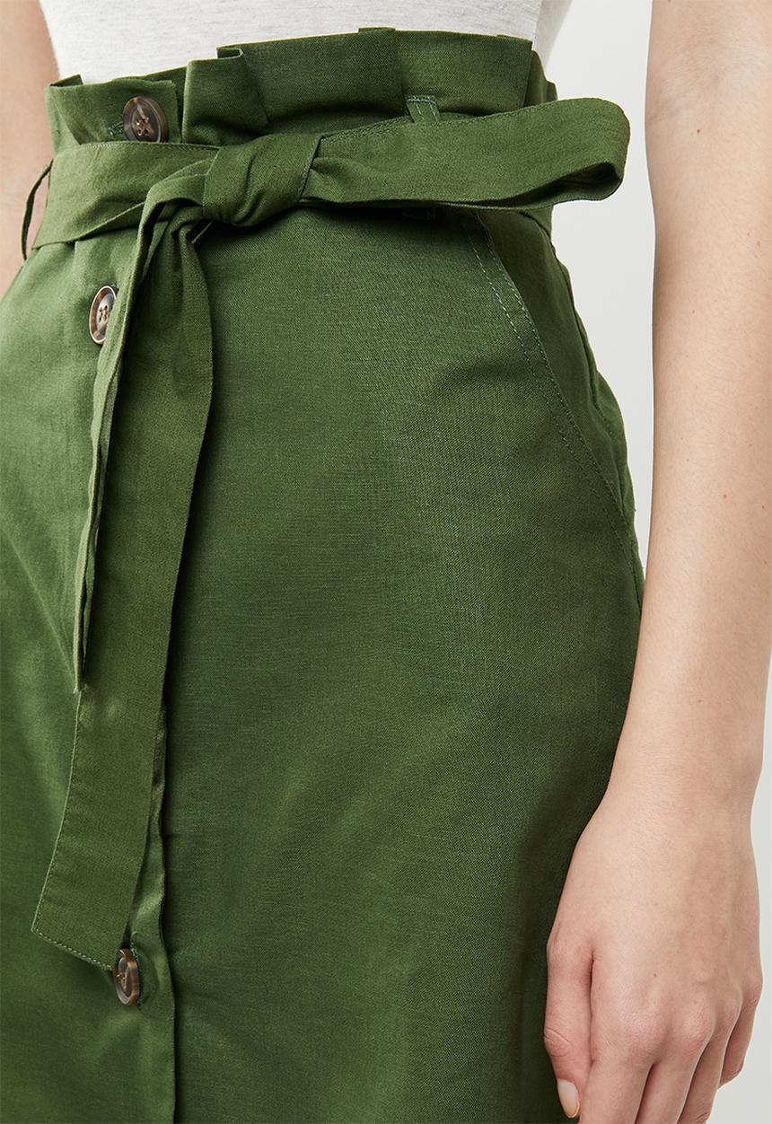 Brave Soul - Paperbag skirt - khaki