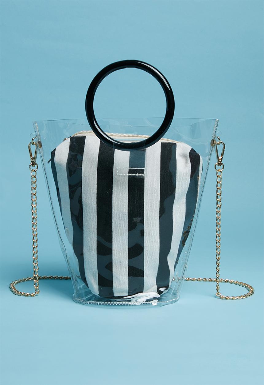 Superbalist - Perspex bag - black & white