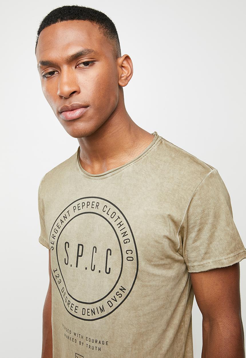 S.P.C.C - Reverse dirty dye logo tee - green