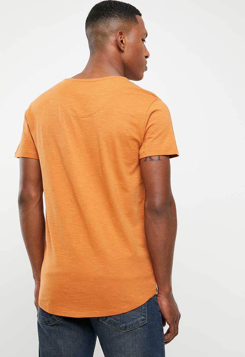 S.P.C.C - Scoop hem logo tee - orange 