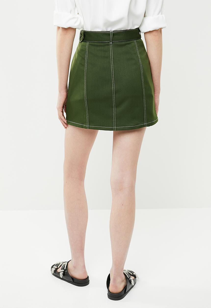 Brave Soul - Utility skirt - khaki