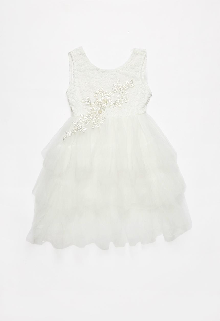 Pop Candy - Layered mesh dress - white