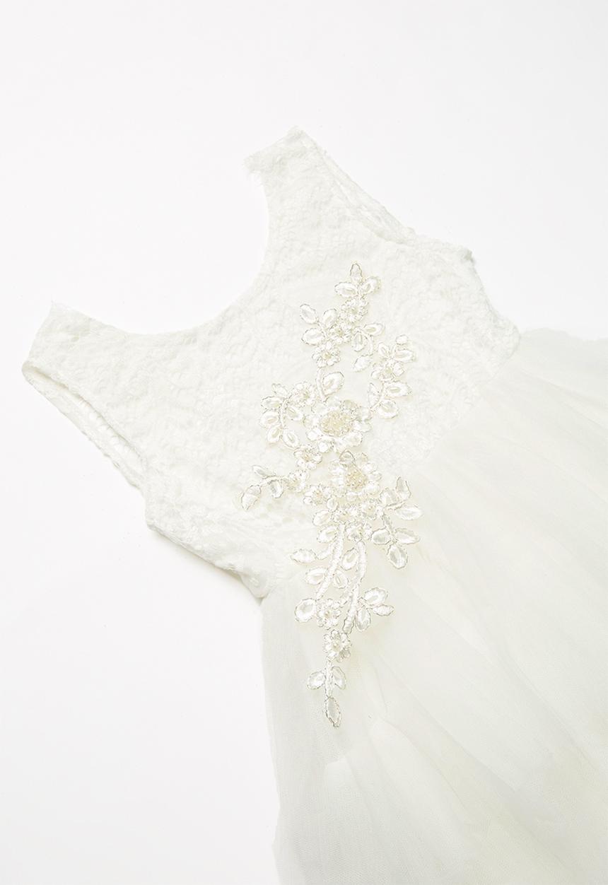Pop Candy - Layered mesh dress - white