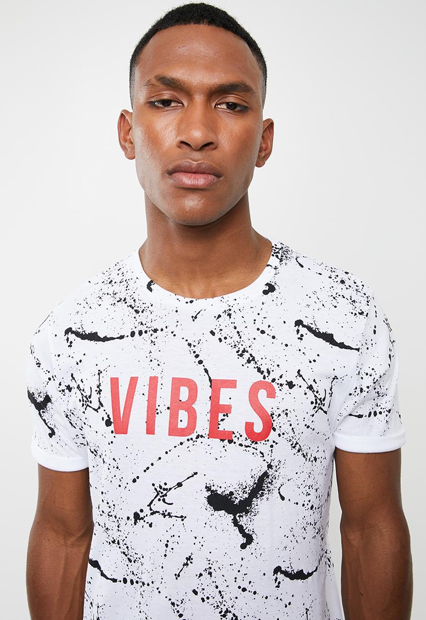Brave Soul - Slang short sleeve tee - white