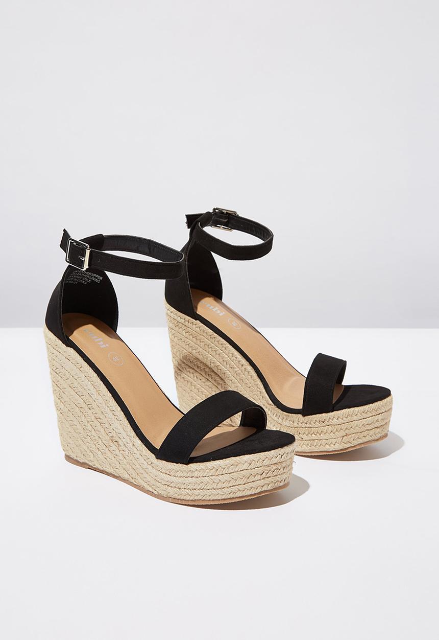 Cotton On - Amethyst espadrille wedge - black