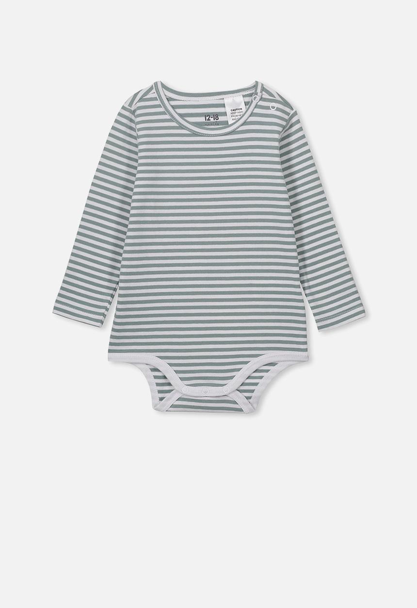 Cotton On - The long sleeve - green & white