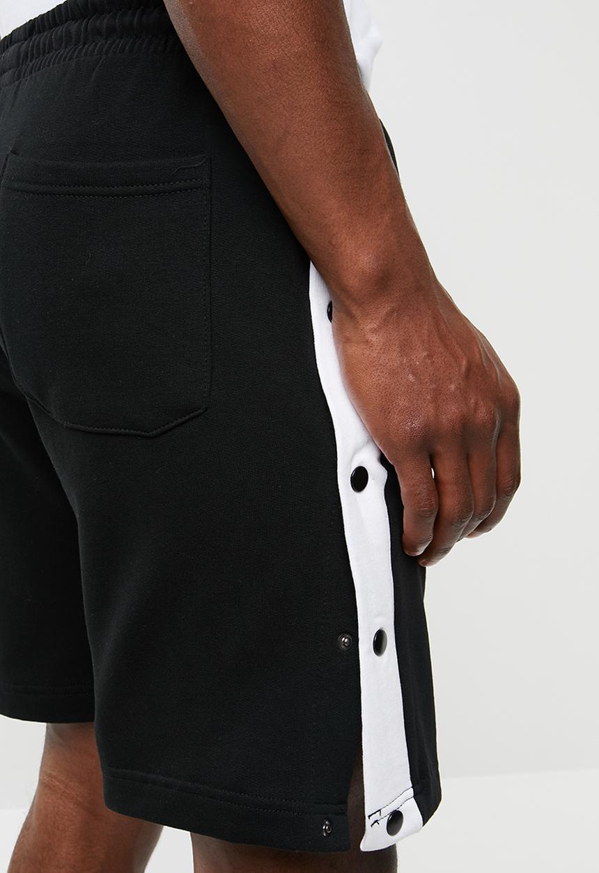 Brave Soul - Arezzo shorts - black & white 