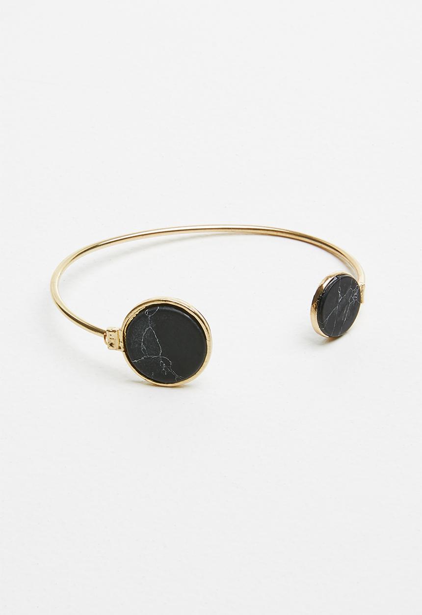 Superbalist - Marble bracelet - black & gold