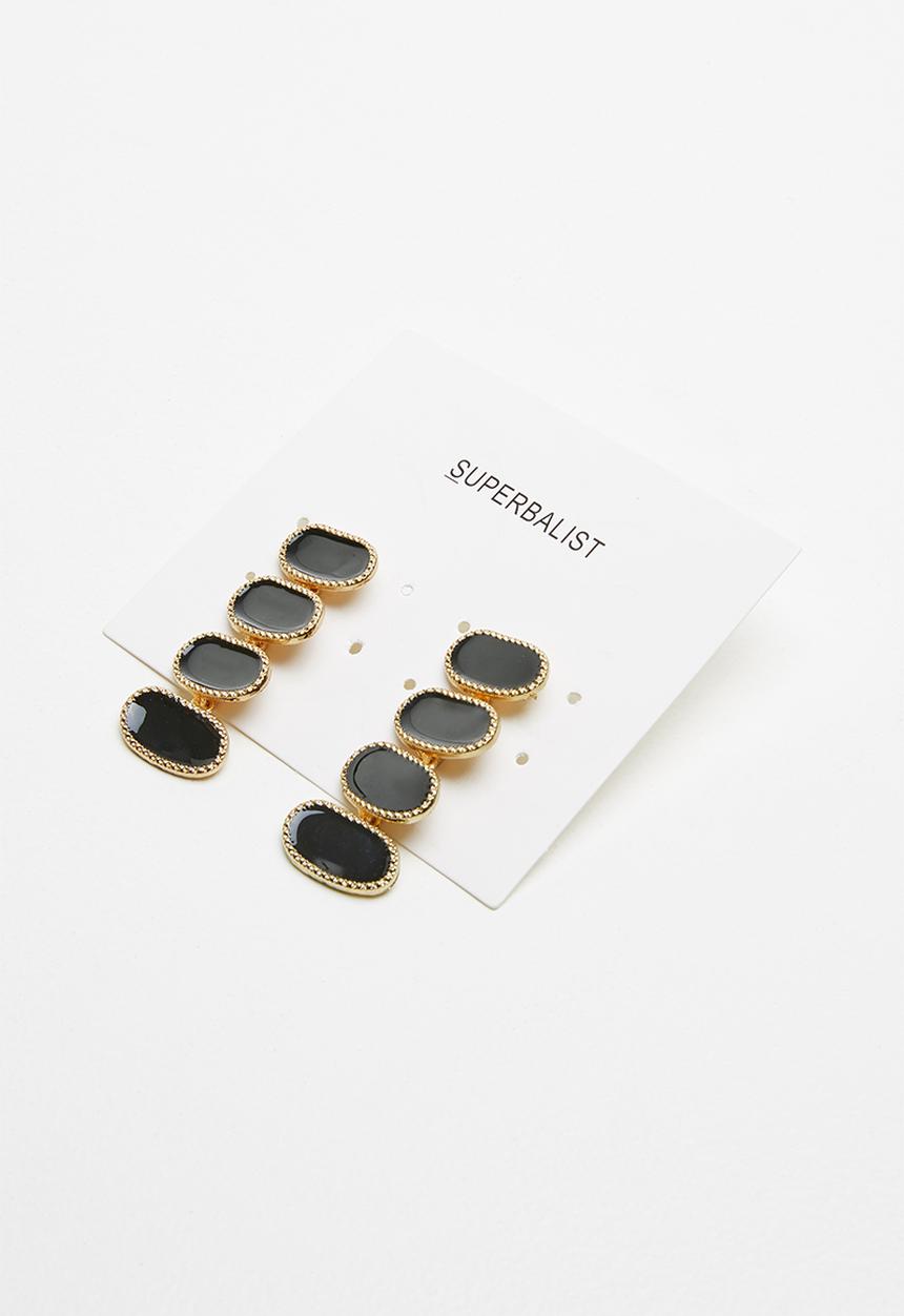 Superbalist - Connie statement earrings - black