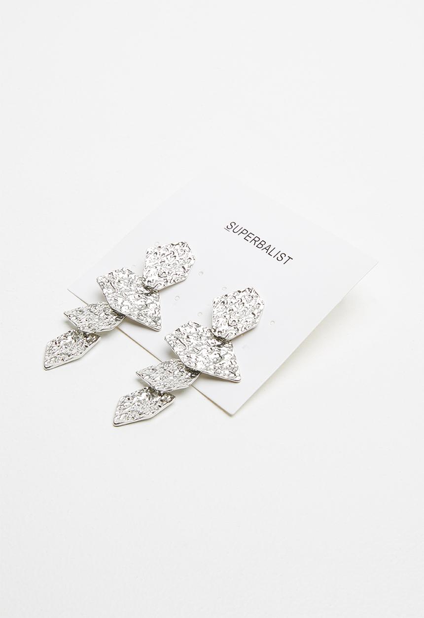 Superbalist - Abstract metal earrings - silver