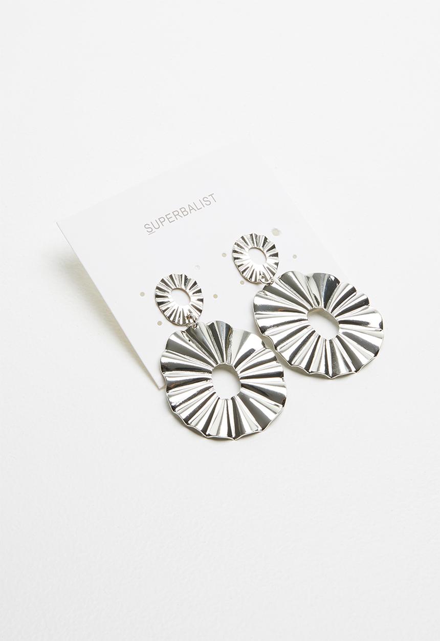 Superbalist - Hammered drop earrings - silver