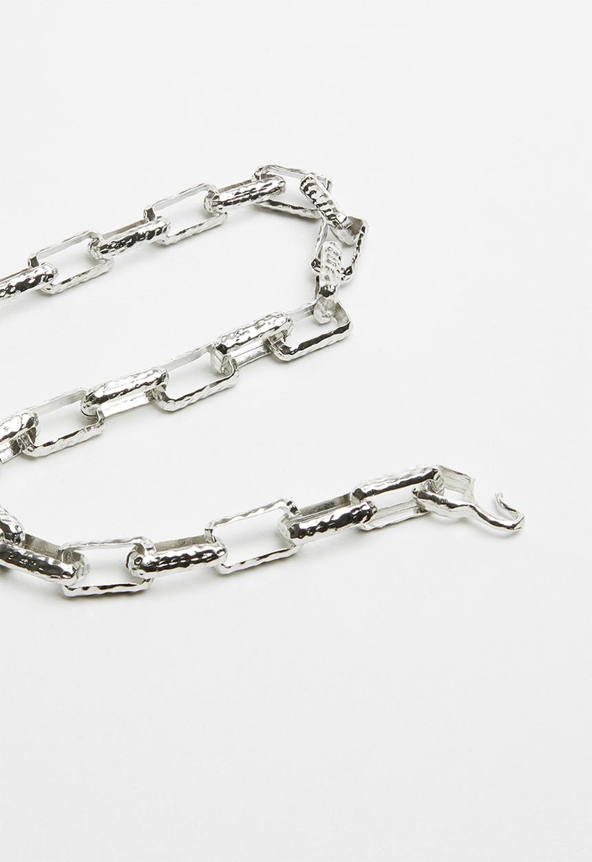 Superbalist - Hammered chain link necklace - silver